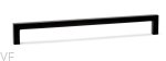 Uchwyt meblowy podłużny U 0056 128 Metalowy czarny
