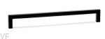 Uchwyt meblowy podłużny U 0056 320 Metalowy czarny