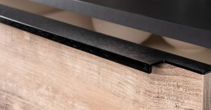 Uchwyt meblowy krawędziowy Linear 1197-1 Metalowy Czarny Mat