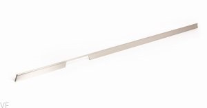 Uchwyt meblowy podłużny Rail 1120 Aluminiowy Srebrny Szczotkowany (lewy)
