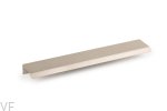 Uchwyt meblowy krawędziowy Curve 128 Aluminiowy Srebrny