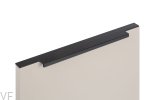 Uchwyt meblowy krawędziowy Linear 397 Metalowy Czarny Mat