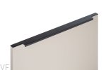 Uchwyt meblowy krawędziowy Linear 447 Metalowy Czarny Mat