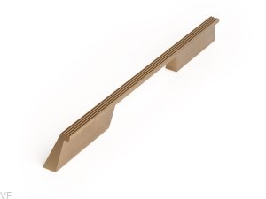 Uchwyt meblowy podłużny Rail 192  Aluminiowy Złoty Szczotkowany Cava
