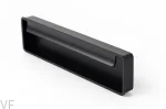 Uchwyt meblowy wpuszczany Fold Metalowy Czarny Mat