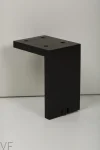Noga do mebli Fonda 100 Aluminiowa Czarna Szczotkowana