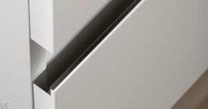 Uchwyt meblowy krawędziowy Grada 297 Aluminiowy Czarny