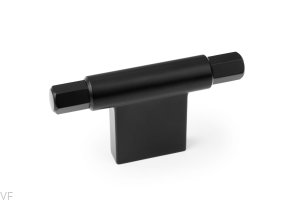 Gałka meblowa T-Bar Prisma Metalowa Czarna Matowa