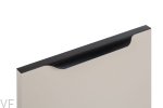 Uchwyt meblowy krawędziowy Vector 0434 297 Aluminiowy Czarny Szczotkowany