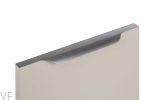 Uchwyt meblowy krawędziowy Vector 0434 297 Aluminiowy Szary Szczotkowany
