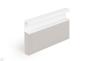 Uchwyt meblowy wpuszczany Six 997 Aluminiowy Biały Mat