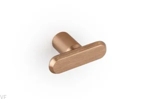 Gałka meblowa T-Bar Fase 52 Aluminiowa Złota Szczotkowana Cava