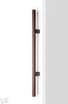 Uchwyt meblowy podłużny jednostronny Kumo Wood Big One 1056 Drewniany Orzech Włoski z Aluminium Czarnym Tytanowym